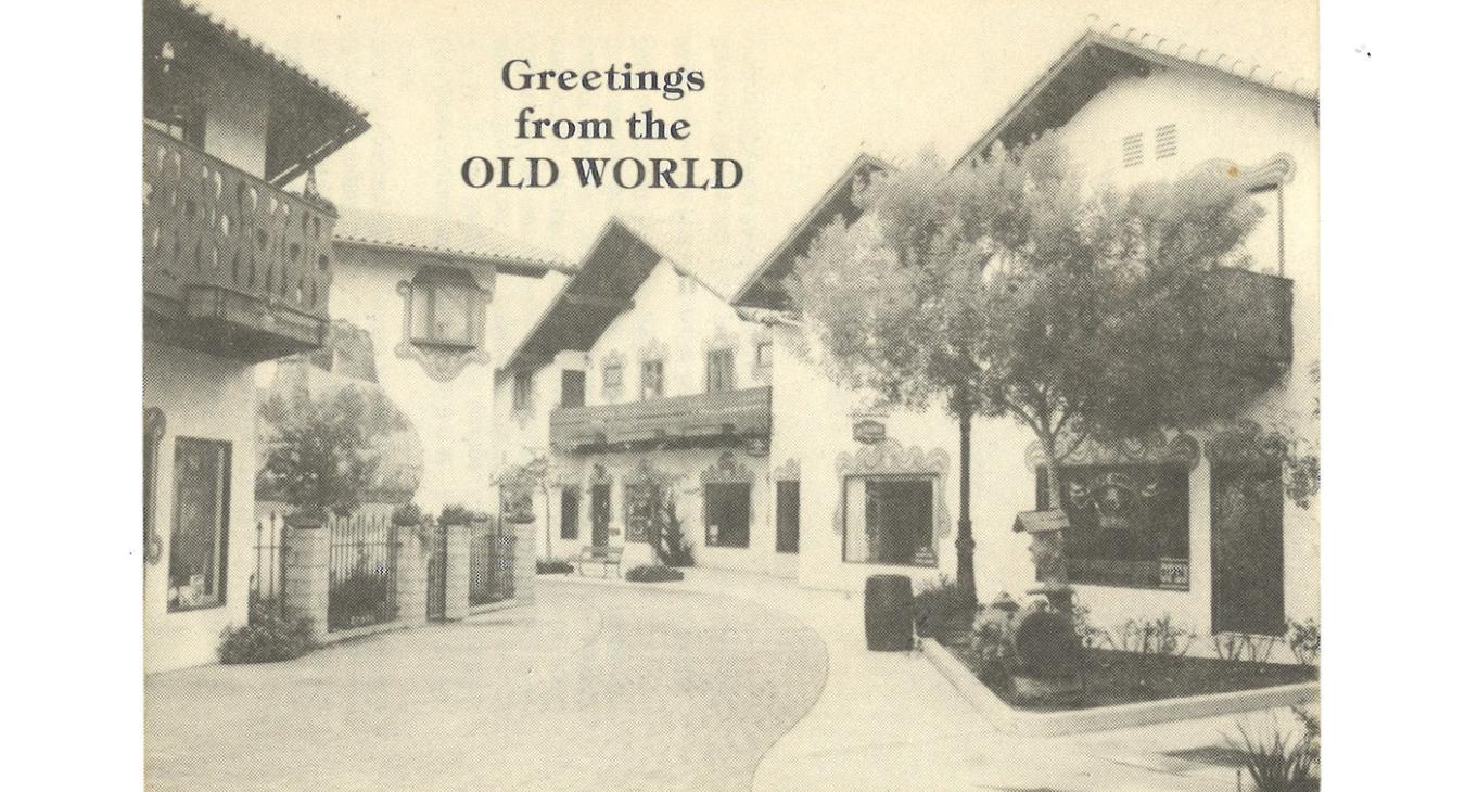 Vintage Old World Village Advertisement