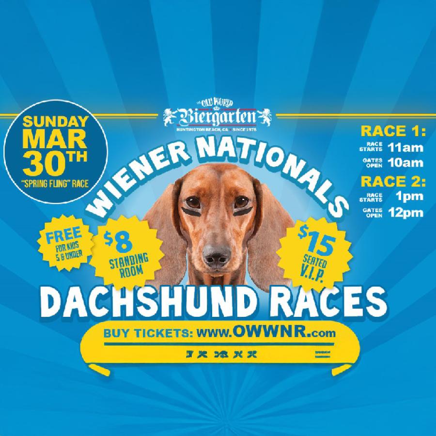 Old World Village Wiener Dog Race Sun. March 30th